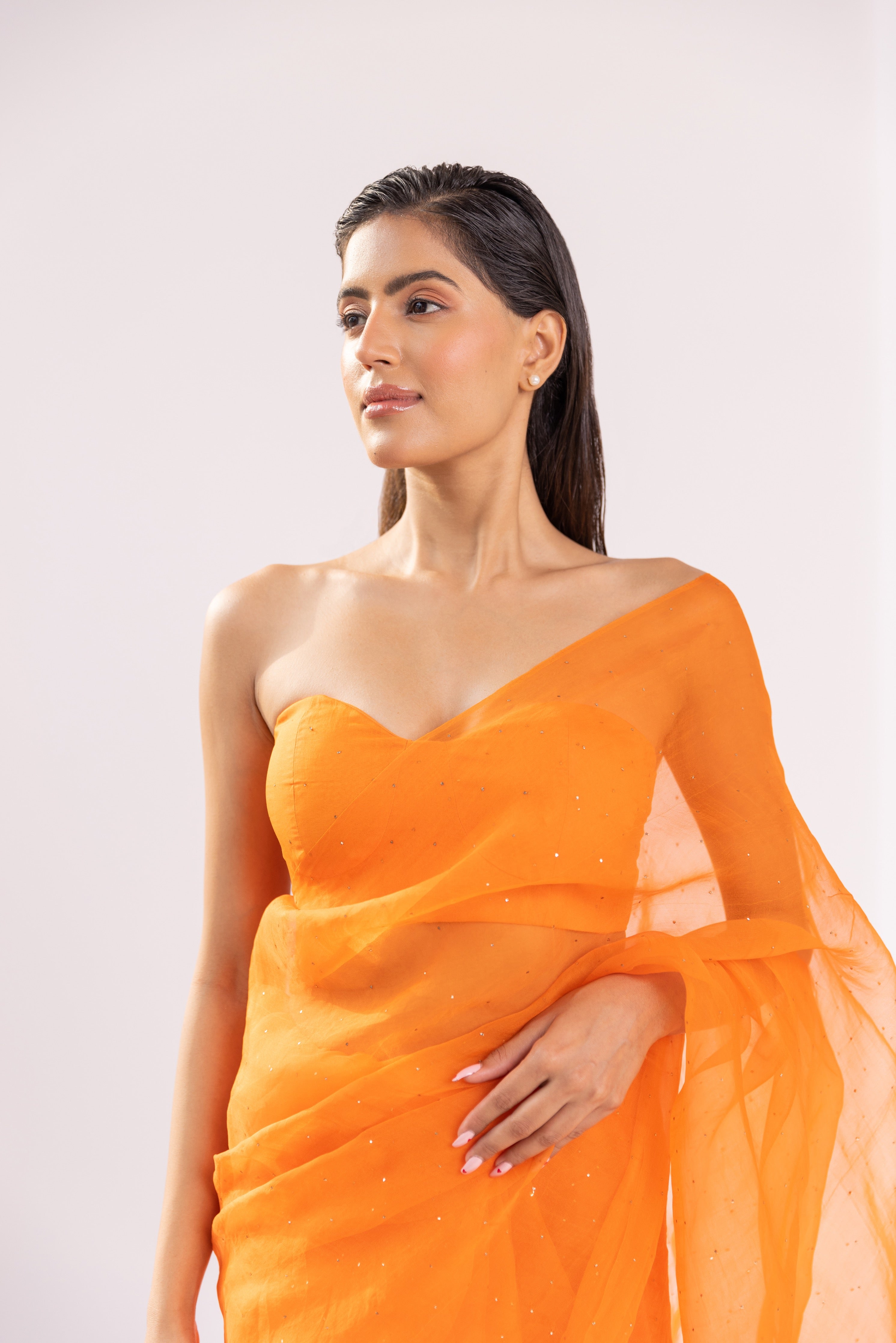 Orange Saree Shaper – LYRA